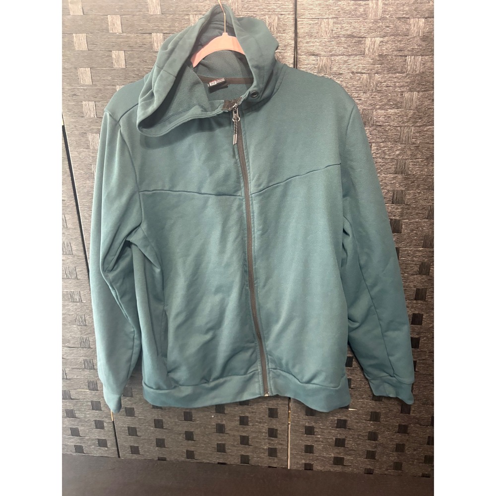 32 degrees cool men's green hooded sweater no strings